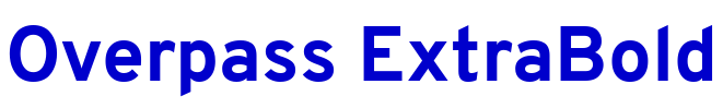 Overpass ExtraBold шрифт